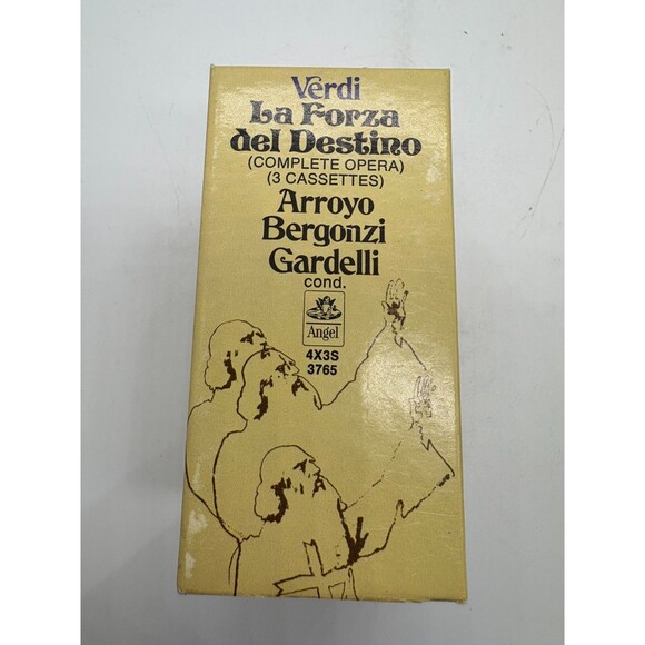 Verdi La Forza del Destino Complete Opera 3x Cassettes Arroyo Bergonzi Angel - Picture 2 of 9